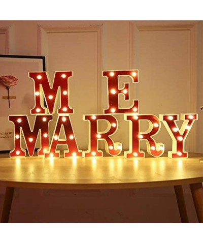 LED Marquee Letter Lights 26 Alphabet Light Up Red Letters Sign Battery Powered Perfect for Night Light Wedding Birthday Part...