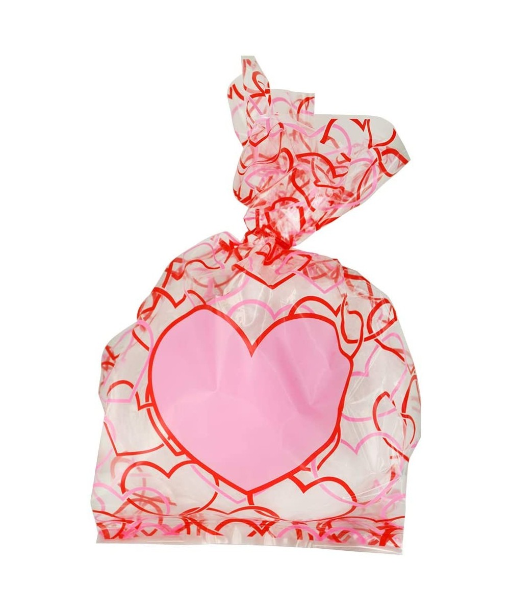 Pack of 24 Plastic Printed Goody Bags with Twist Ties- Food Safe - Valentine's Day - Valentine's Day - CW195AZNK96 $5.84 Favors