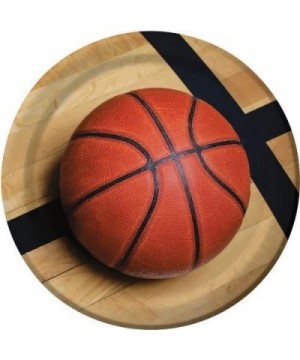 Sports Fanatic Basketball 9-inch Plates - CG11JZTBRWJ $5.53 Party Tableware