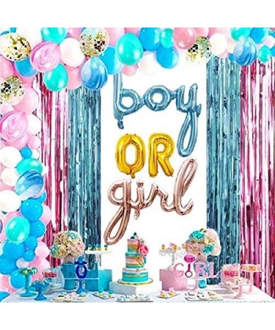 Baby Gender Reveal Party Supplies Decoration Favor Baby Shower Kit for Boy or Girl Foil Balloons-Pink Blue Balloon Garland Ar...