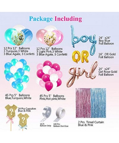 Baby Gender Reveal Party Supplies Decoration Favor Baby Shower Kit for Boy or Girl Foil Balloons-Pink Blue Balloon Garland Ar...