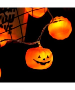 Halloween String Lights- LED Pumpkin Lights- Holiday Lights for Outdoor Decor-2 Modes Steady/Flickering Lights(20 One Pumpkin...