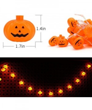 Halloween String Lights- LED Pumpkin Lights- Holiday Lights for Outdoor Decor-2 Modes Steady/Flickering Lights(20 One Pumpkin...