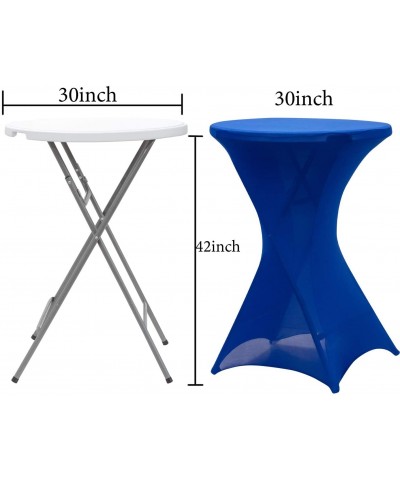 Spandex Cocktail Table Cover- Stretchable Cocktail Tablecloth for Wedding- Banquet- Party- Event- 3042 inch Royal Blue - Roya...