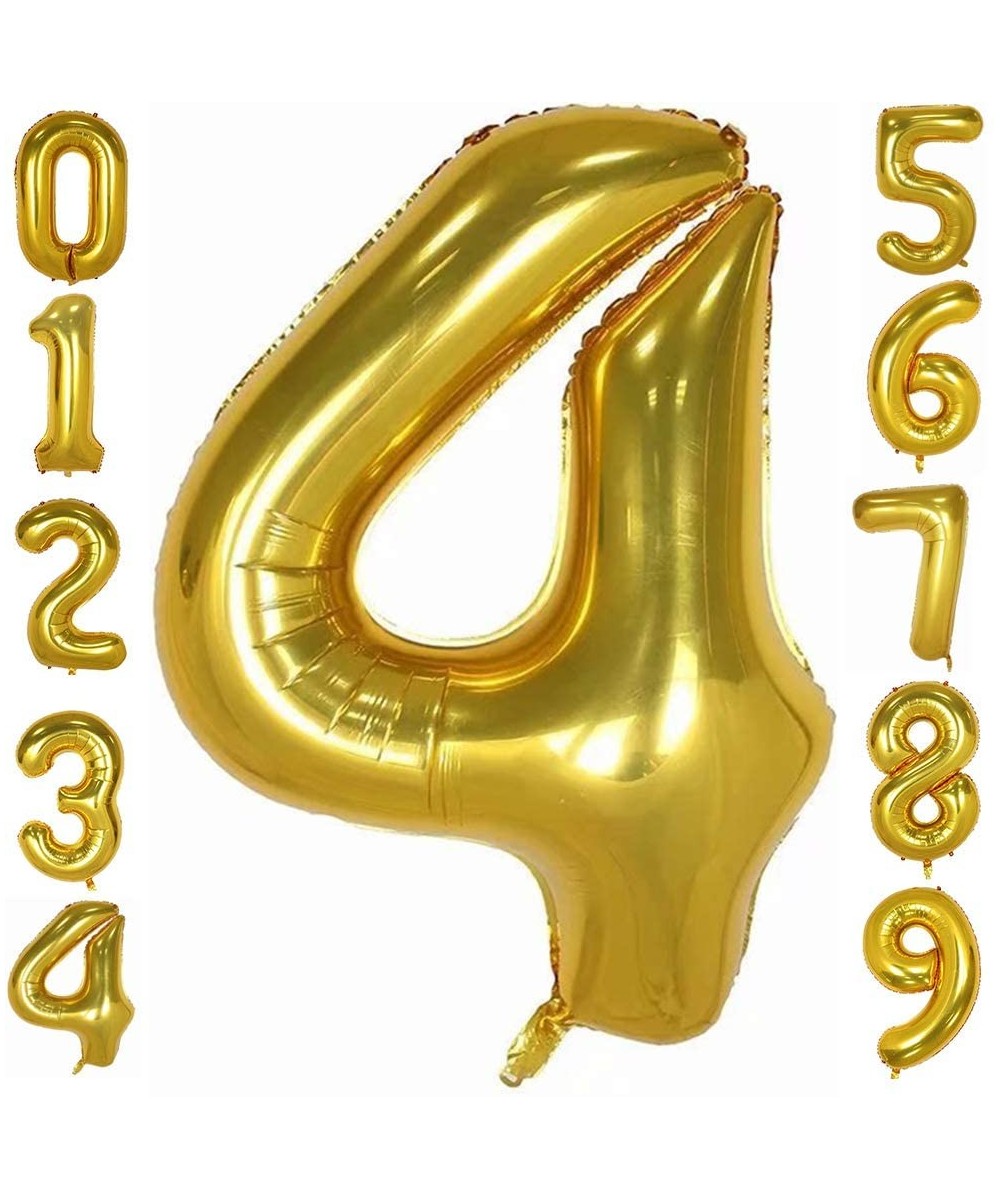 Gold Number 4 Balloon- 40 Inch - Gold Number 4 - CG18H090K0A $7.45 Balloons