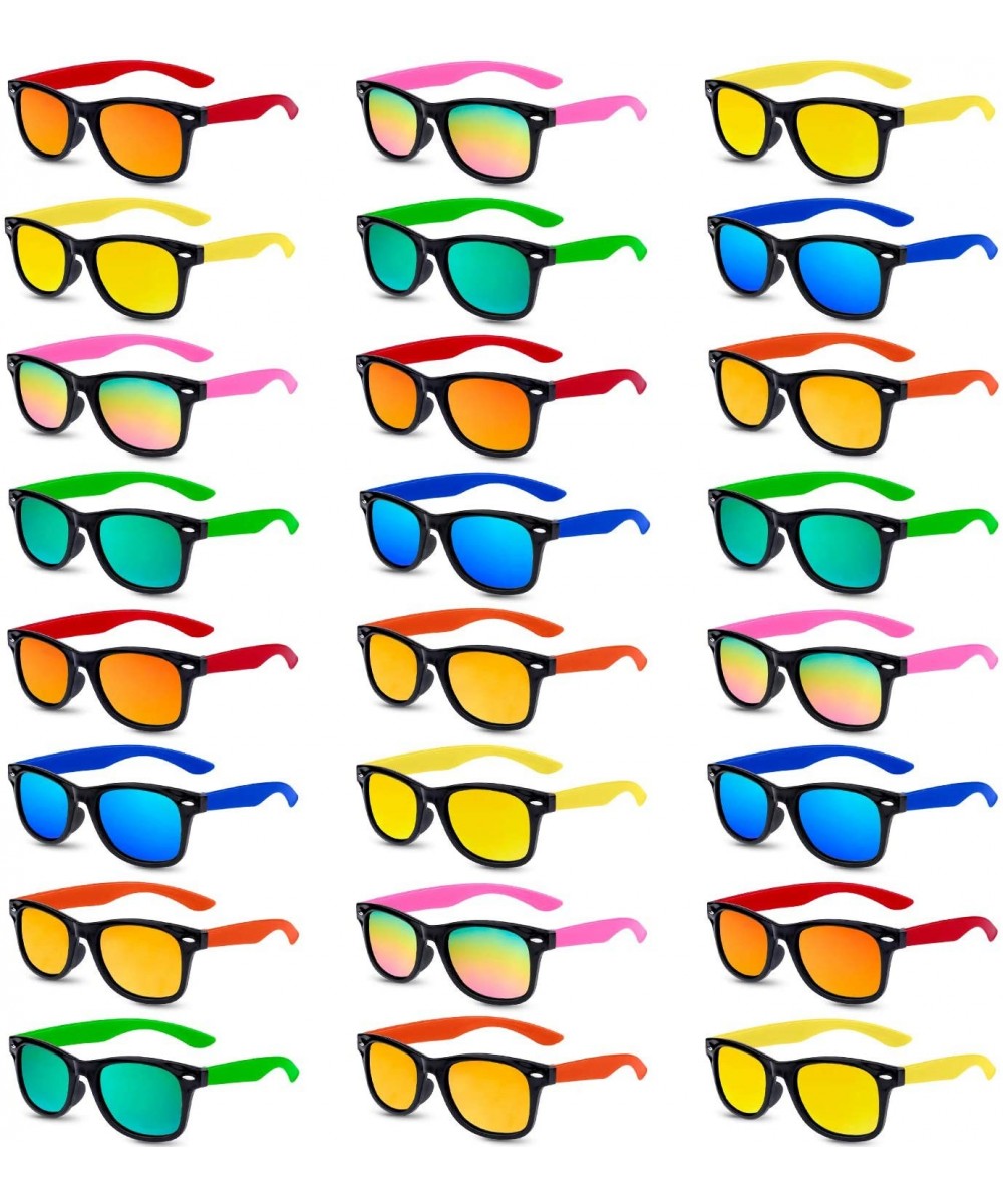 Kids Sunglasses Party Favors in Bulk- 24 Pack Neon Sunglasses for Kids- Boys and Girls- Summer Beach- Pool Party Favors- Fun ...