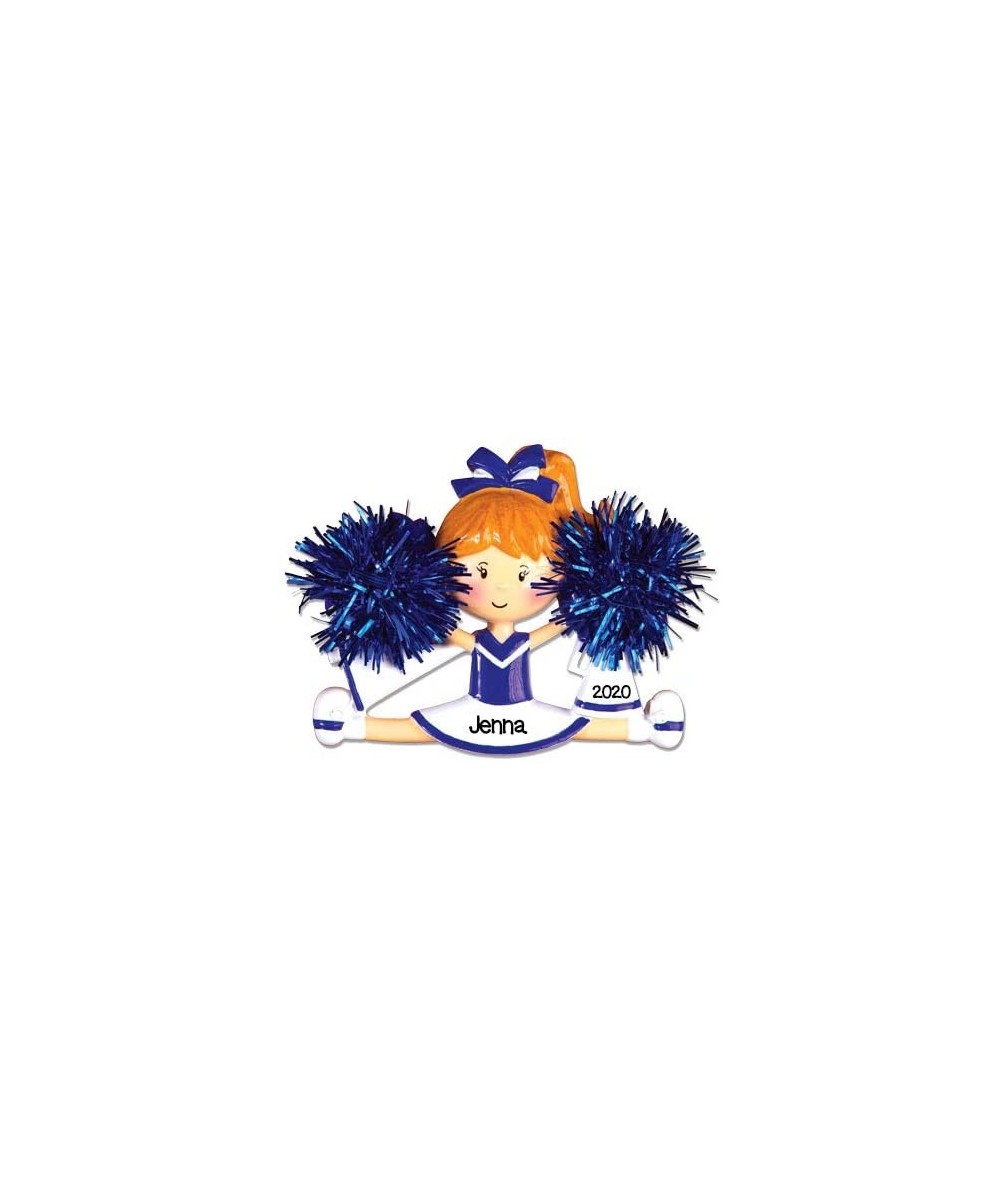 Personalized Christmas Ornaments Sports- Cheerleader (Blue) / Personalized by Santa/Cheerleader Ornament/Cheerleader Ornament...