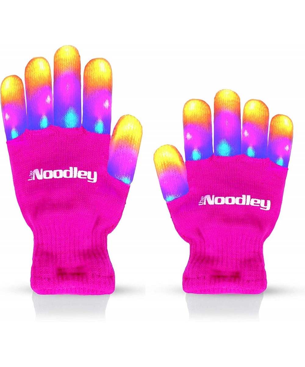 LED Gloves for Kids Light Up Gift Toys for Girls Size Ages 4-7 (Small- Pink) - Pink - CO186Z0QG9M $14.43 Party Favors