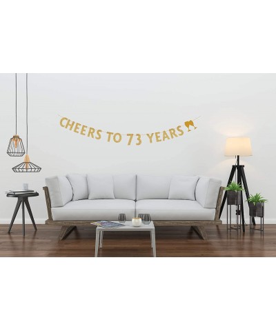 Gold glitter Cheers to 73 years banner-73th birthday party decorations - CS18IMSZ00Y $6.88 Banners & Garlands