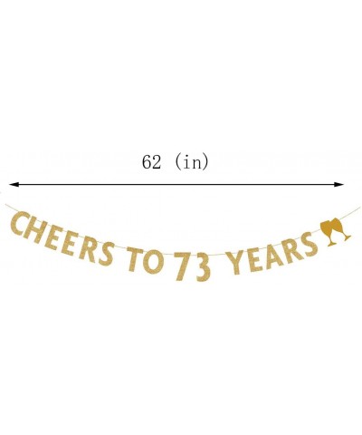 Gold glitter Cheers to 73 years banner-73th birthday party decorations - CS18IMSZ00Y $6.88 Banners & Garlands