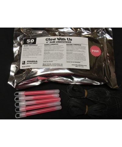 Glow Sticks Bulk Wholesale- 50 4" Pink Glow Stick Light Sticks. Bright Color- Kids Love Them! Glow 8-12 Hrs- 2-Year Shelf Lif...