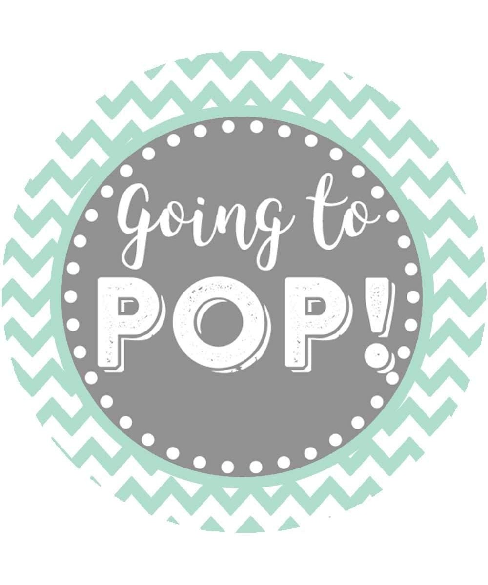 2 Inch Going to POP Baby Shower Stickers Set of 60 (Mint) - Mint - CB18K4XY9A5 $4.69 Favors
