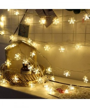 Snowflake Led String Lights 33ft/100 LEDs Plug In Indoor & Outdoor Christmas Lights With 8 Changing Model Waterproof Decorati...
