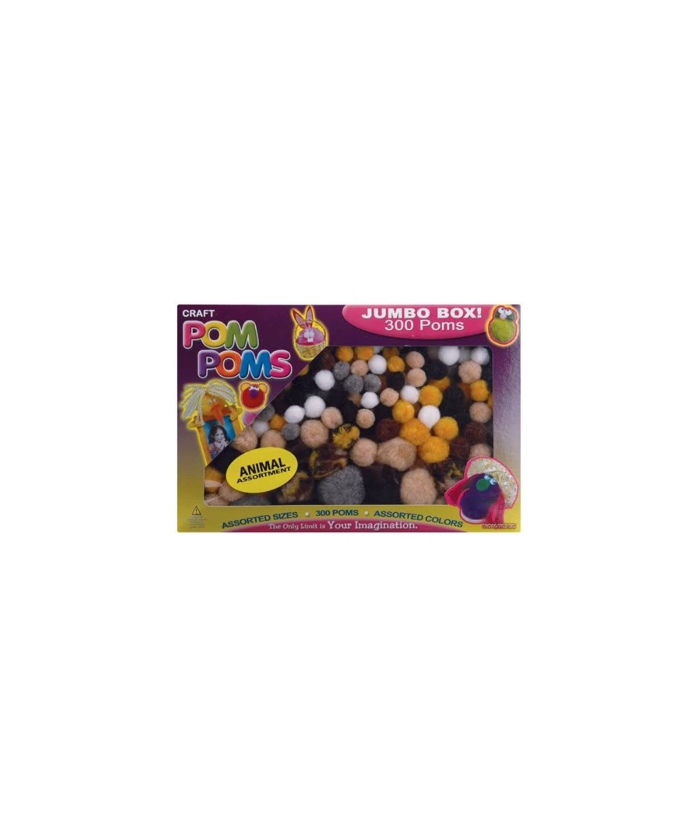 POM-PMV Assorted Pom Poms- Animal Colors- 300 Per Package - Animal Colors - CU111XXL36Z $7.39 Tissue Pom Poms