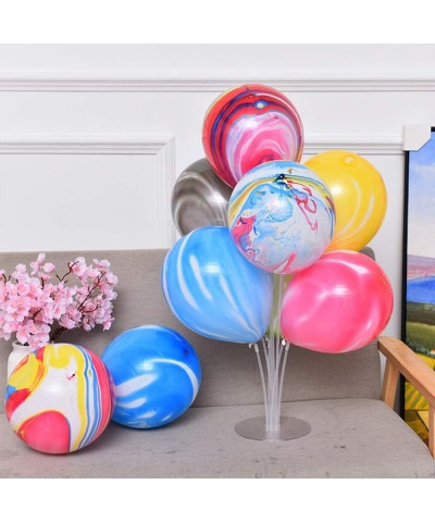 12 Inch 100 Pcs Marble Agate Latex Balloons Rainbow Metallic Helium Party Balloons for Birthday Wedding Baby Shower Halloween...