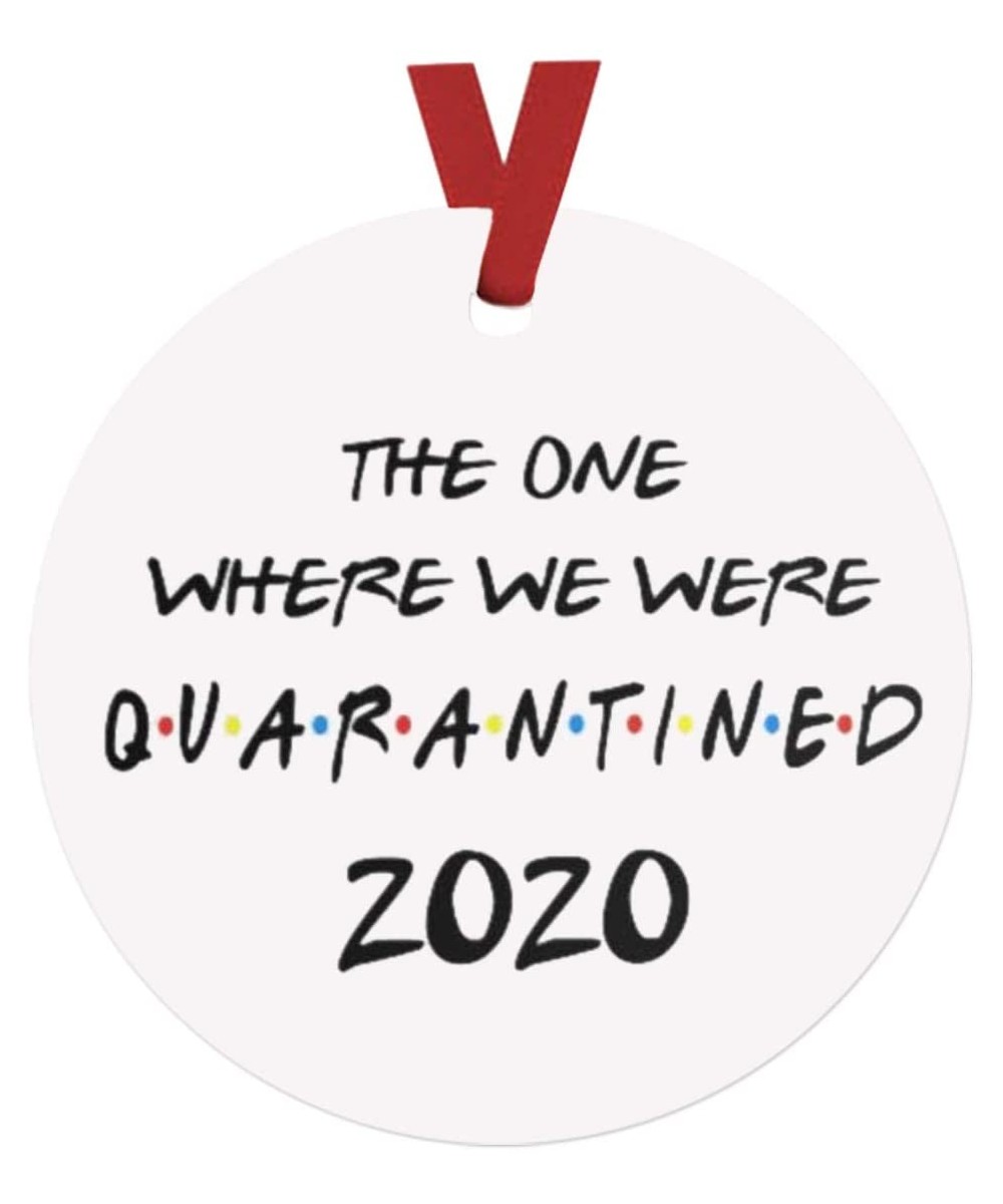 Two-Side Printed 2020 Ornament Wooden- Funny Santa Quarantine Survived Toilet Paper Gift About Special 2020 Ornaments (Senten...
