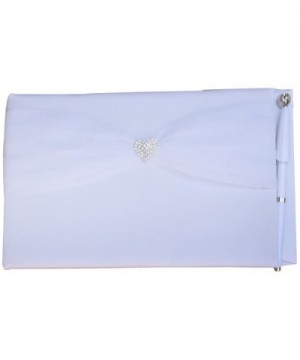 Guest Book with Pen Rhinestone Heart Sheer for Wedding Favor White - C318EYL2REE $9.99 Guestbooks