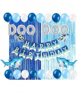 Baby Shark Party Supplies Decorations DOO DOO Foil Balloons Shark Birthday Banner for Boy Girl Baby Shower 1st 2nd 3rd Birthd...