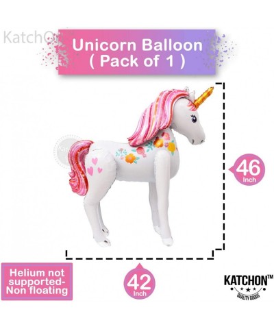 Cute Unicon Balloons Set - 1 Xtra Large Unicorn Balloon 46 Inch - 2 Unicorn Ballon 42 Inch - Pastel Rainbow Unicorn Party Sup...