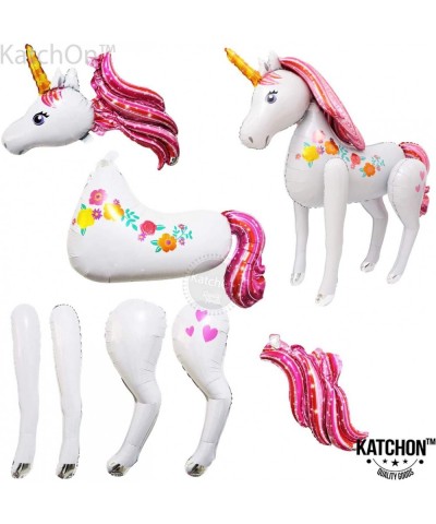 Cute Unicon Balloons Set - 1 Xtra Large Unicorn Balloon 46 Inch - 2 Unicorn Ballon 42 Inch - Pastel Rainbow Unicorn Party Sup...