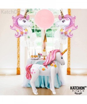 Cute Unicon Balloons Set - 1 Xtra Large Unicorn Balloon 46 Inch - 2 Unicorn Ballon 42 Inch - Pastel Rainbow Unicorn Party Sup...