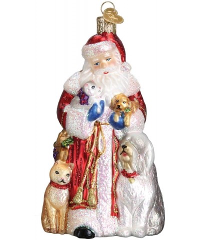 Christmas Glass Blown Ornament Santa's Furry Friends with S-Hook and Gift Box - Santa's Furry Friends - CH18GKR0R53 $19.53 Or...