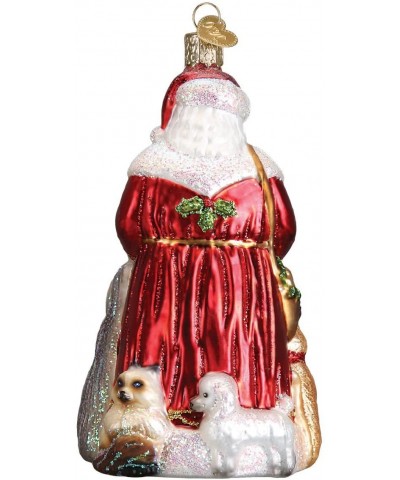 Christmas Glass Blown Ornament Santa's Furry Friends with S-Hook and Gift Box - Santa's Furry Friends - CH18GKR0R53 $19.53 Or...
