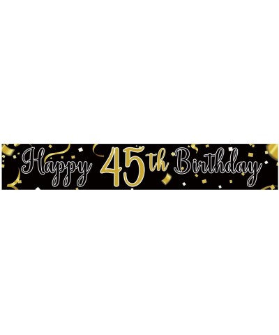 Large Happy 45th Birthday Banner- Cheers & Beers to 45 Years- Birthday Hanging Banner- Birthday Party Decoration Supplies- Ce...