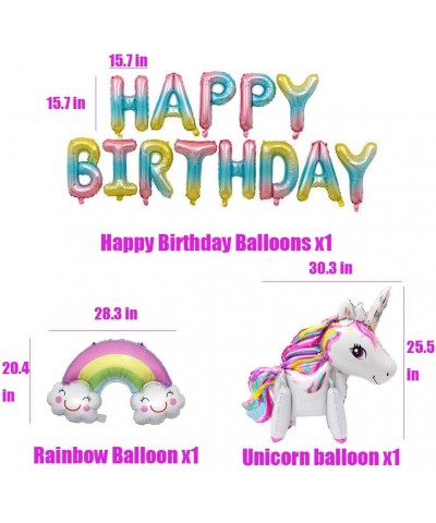 Unicorn Birthday Balloons - Unicorn Birthday Theme Party Decorations Supplies Banner for Baby Shower/Kids/Girls 35PCS - CI193...