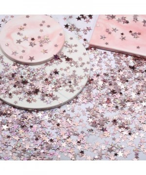 60 g Star Confetti Glitter Star Table Confetti Metallic Foil Stars for Party Wedding Festival Decorations(Glitter Rose Gold S...