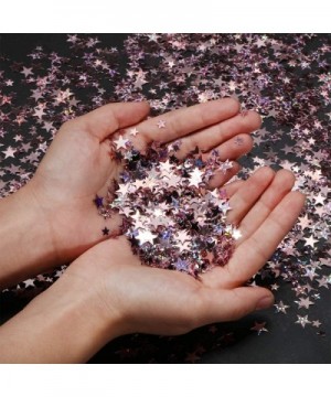 60 g Star Confetti Glitter Star Table Confetti Metallic Foil Stars for Party Wedding Festival Decorations(Glitter Rose Gold S...