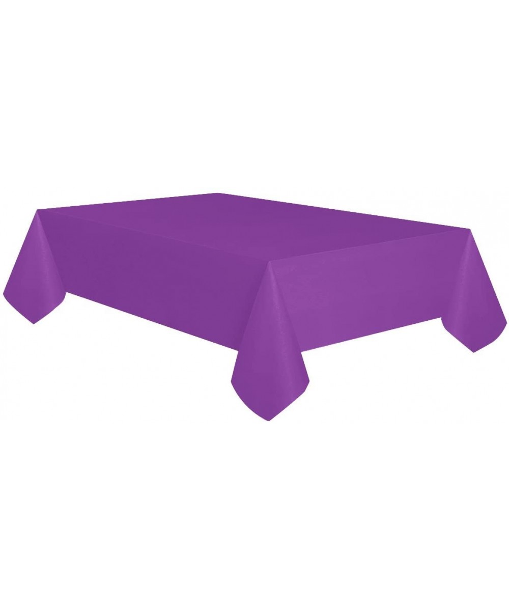 12-Pack Premium Plastic Table Cover Medium Weight Disposable Tablecloth-12PK 54"x108"-Purple-TC58208 - Purple - C4195EHHES6 $...