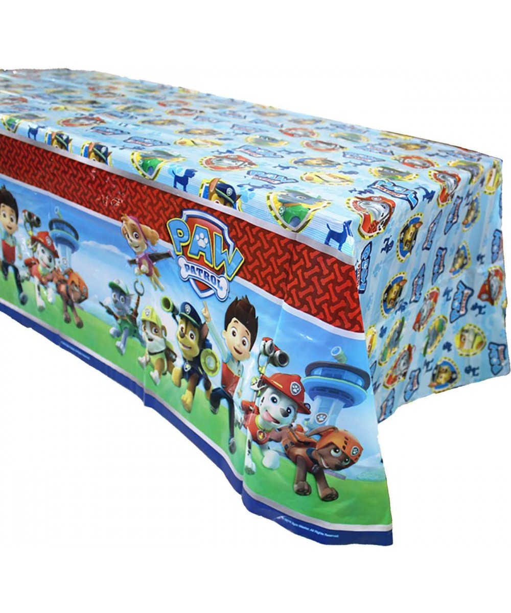 1 Pack PAW Dog Patrol Themed Birthday Party Decorations - Disposable PAW Dog Patrol Plastic Tablecloth - 71.25 x51.96 "- Disp...