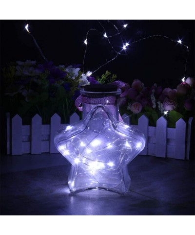 4 Set Fairy Lights Battery Operated Christmas Lights 20 ft 60 LEDs Firefly Starry Moon Lights Silver Wire Twinkle Fairy Light...