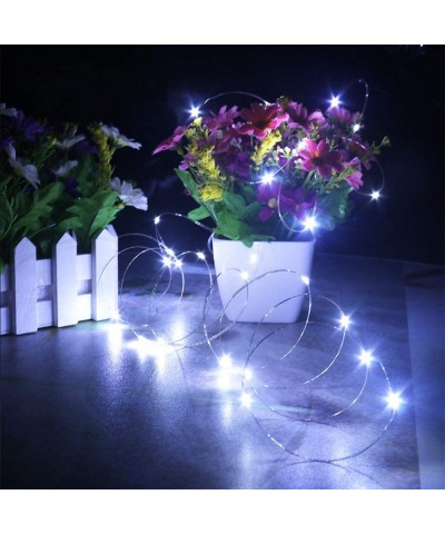 4 Set Fairy Lights Battery Operated Christmas Lights 20 ft 60 LEDs Firefly Starry Moon Lights Silver Wire Twinkle Fairy Light...