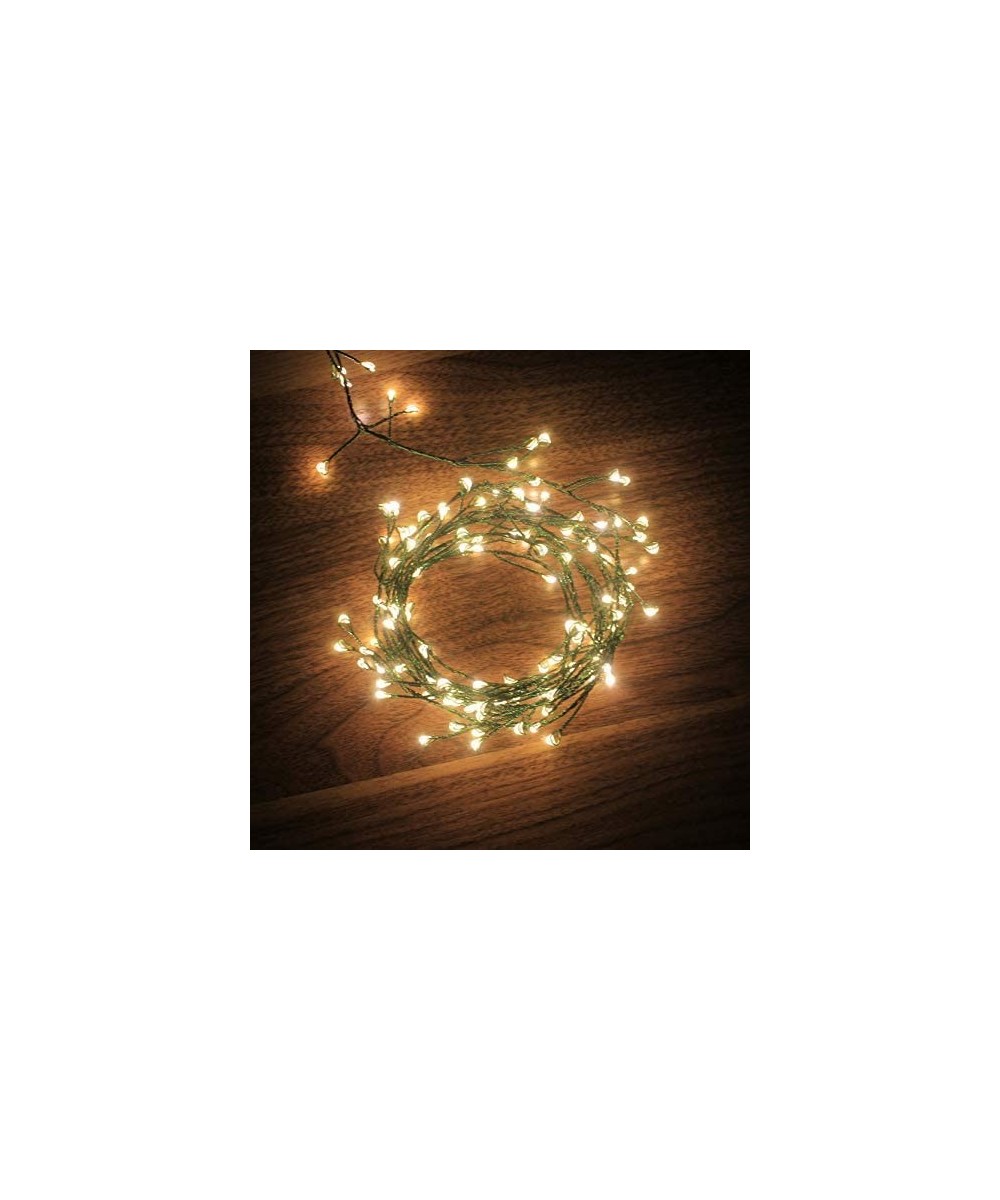 6feet 120 LED Starry Lights- Battery Operated Waterproof Dark Green Copper Wire Fairy Light String Light for Garland- Wreath-...