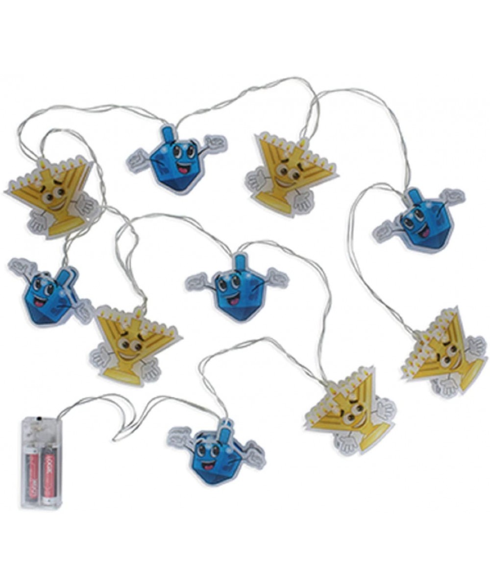 Hanukkah Character String Lights Decorations. Light up Chanukah Menorah Candles & Dreidel. - CO18KX62QYY $10.36 Indoor String...