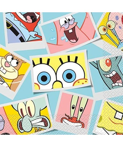 Spongebob SquarePants Birthday Serves 16 includes Lunch Plates- Napkins- Table Cover- Stickers - CW19087Q9LU $18.08 Party Packs