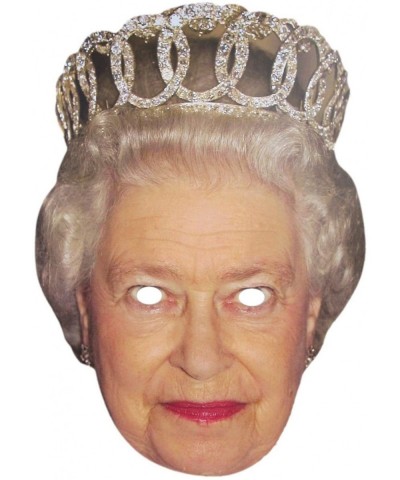 Queen Elizabeth Celebrity 90TH Birthday Fancy Dress Face Mask Hen Party girls - C618EUID6TS $6.45 Photobooth Props