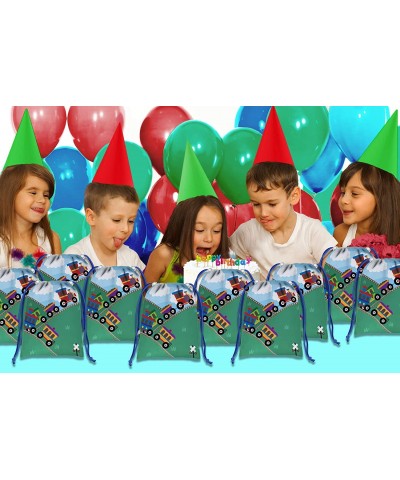 Train Drawstring Bags Kids Birthday Party Supplies Favor Bags 10 Pack - C2180EQYIGK $13.56 Party Packs