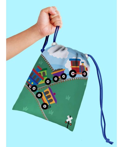Train Drawstring Bags Kids Birthday Party Supplies Favor Bags 10 Pack - C2180EQYIGK $13.56 Party Packs