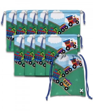 Train Drawstring Bags Kids Birthday Party Supplies Favor Bags 10 Pack - C2180EQYIGK $13.56 Party Packs