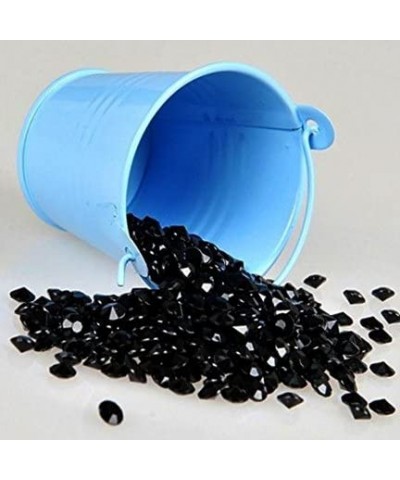 (4000 Pcs -1 Carat- 6.5mm Black Diamond Confetti Wedding Party Table Scatter Shower Decoration Vase Filler Gems. - Black - C3...