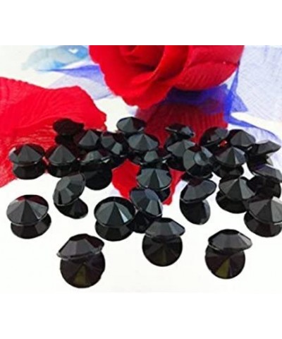 (4000 Pcs -1 Carat- 6.5mm Black Diamond Confetti Wedding Party Table Scatter Shower Decoration Vase Filler Gems. - Black - C3...