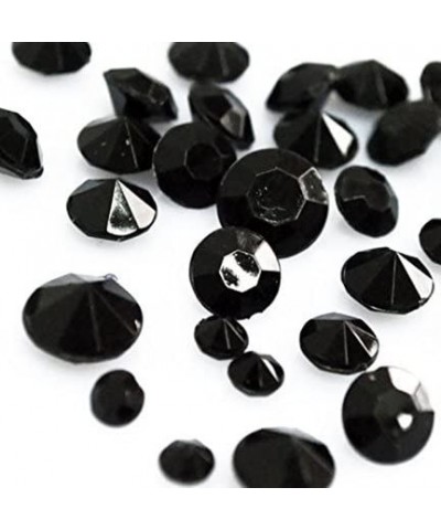 (4000 Pcs -1 Carat- 6.5mm Black Diamond Confetti Wedding Party Table Scatter Shower Decoration Vase Filler Gems. - Black - C3...