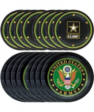 US Army Party Plates Bundle - Dinner & Dessert Plates - Great for Law Enforcement Party- Retirement- Veterans Day- Soldiers R...