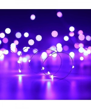 6 Pack Purple Fairy String Lights Battery Operated Fairy Lights Starry String Lights on 3.3ft/1m Silvery Copper Wire DIY Chri...