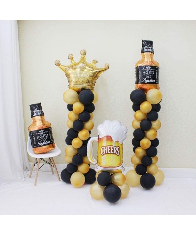Beer Cup Balloons Set of 4- Whisky Helium Mylar Balloons Decor Fit for Summer Party- Beer Festival- Birthday Party and More (...