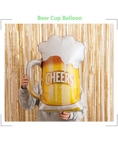 Beer Cup Balloons Set of 4- Whisky Helium Mylar Balloons Decor Fit for Summer Party- Beer Festival- Birthday Party and More (...