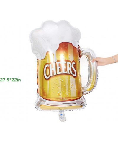 Beer Cup Balloons Set of 4- Whisky Helium Mylar Balloons Decor Fit for Summer Party- Beer Festival- Birthday Party and More (...